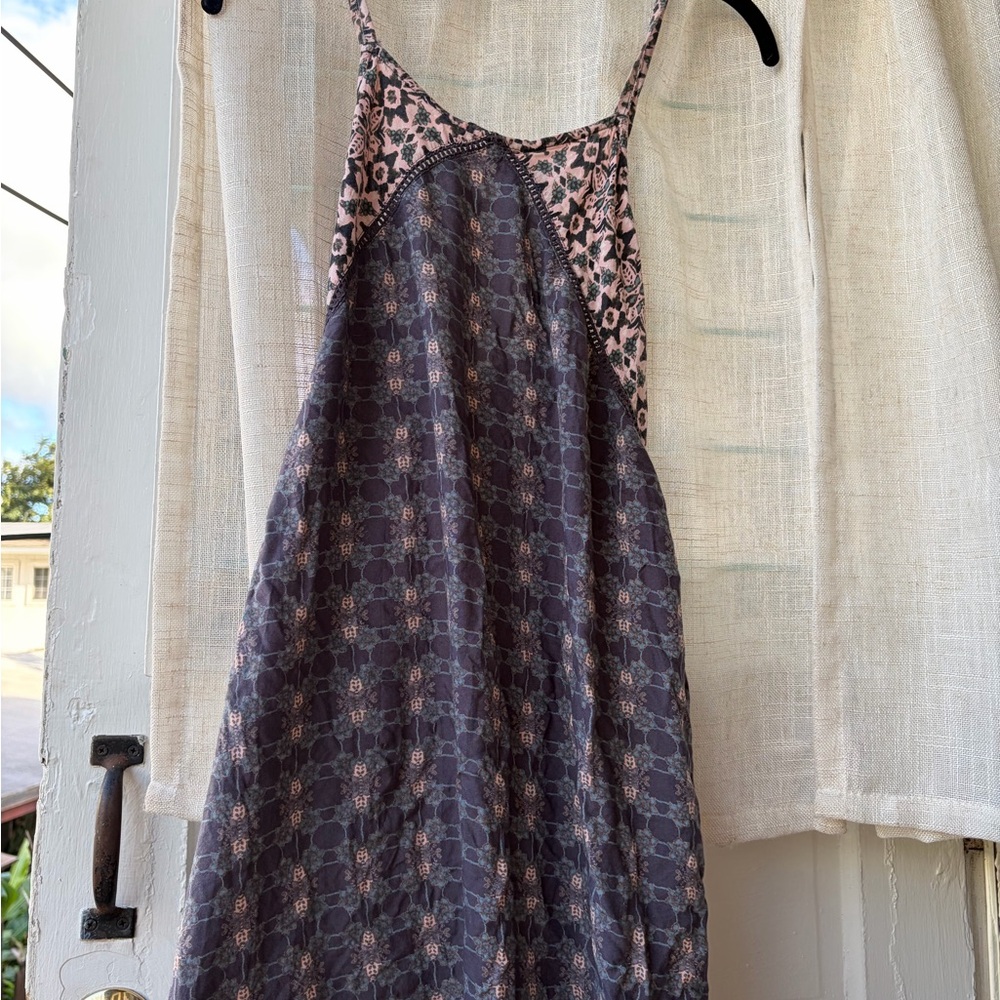 O'Neill Dusty Purple & Blush Printed Spaghetti-Strap Maxi Dress